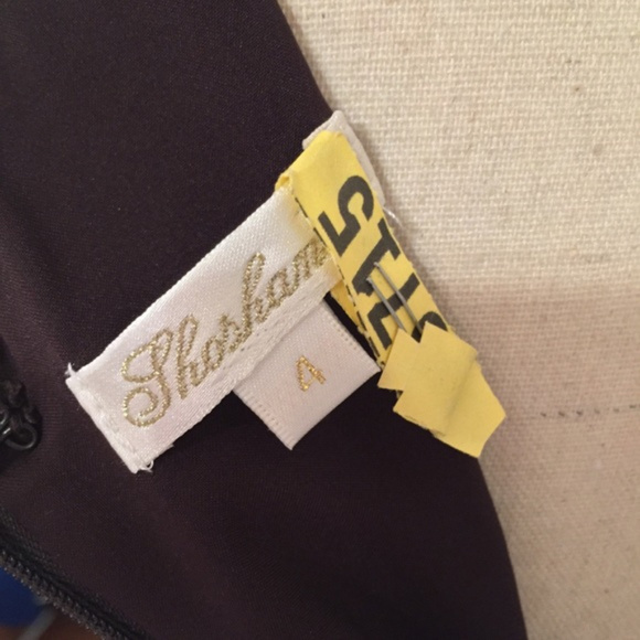 hoshanna brown boatneck stretch cotton fit & flare dress - Picture 8 of 8